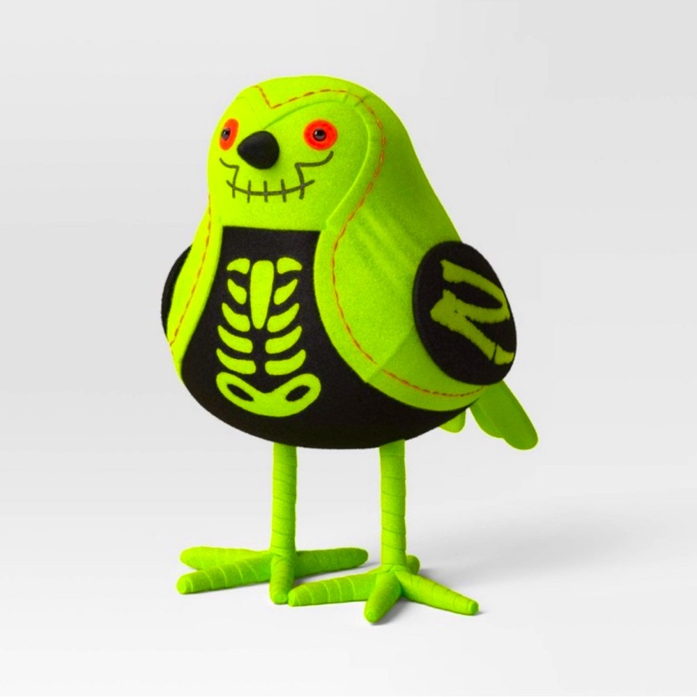 Target Hyde & EEK! Halloween Neon Zombie Skeleton 80s Featherly Friends Bird